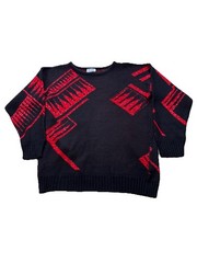 Vintage 80s-90’s Geometric Pattern Knit Sweater Women Size:Medium No Tags