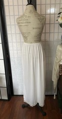 Opera NWT/D USA ILGWU Tag Wom XL Approx. 35” Slit Lace Hem Slip
