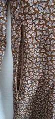 Vintage 1950s VIYELLA Wool/Cotton Abstract Print Dress Size 44 Scotland Flannel