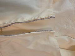 1950’s Vintage Yellow White Striped Zip Cotton Fit & Flare Sundress XS