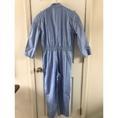 Esprit Blue Jumpsuit With Multiple Zippers Should Pad Blue “Space Suit” Size 36