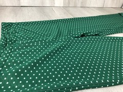 ILGWU Pants Vintage Green White Polka Dot Bell Bottom Womens See Photos For Size