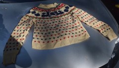 Vintage 1970s Kofler Luzern Switzerland Handknit Wool Sweater S
