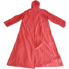 Burberrys Vintage Red Nylon Hooded Long Coat Women’s No Size