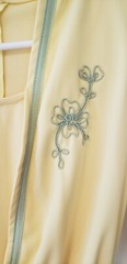 REAL Vintage 1960s Teena Paige Designer Dress Jacket Set YELLOW GREEN Flowers