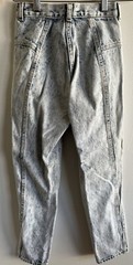Vtg 1980s Chic Petite Acid Wash High Waist Mom Jeans Tapered Leg Flat Front Sz 3