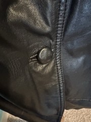 Jacqueline Ferrar Vintage Medium Trench Coat 1980s-90s Black Genuine Leather