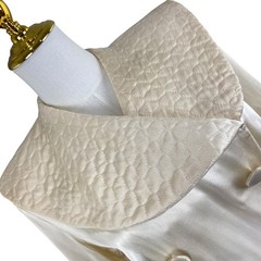 Vintage 30s 40s KAMORA Ivory Liquid Satin Maxi Dressing Gown Robe Women’s Size S