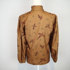 vtg Jantzen Women’s Button-Up Shirt birds Tie Neck blouse top sz 12