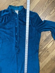 60s/70s De Weese TERRY Cloth Lounge/beach Cover Dress.medium.beautiful Teal