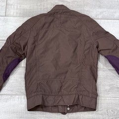Vintage Y2K Diesel Women’s Moto Jacket Brown Purple Colorblock Full Zip Sz Large