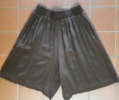Vintage 90s Brown Melrose High Waisted Wide Leg Culottes Shorts size S USA Made