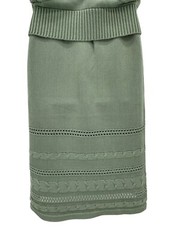 VTG Green Peruvian Connection 100% Pima Cotton Knitted Two Piece Skirt Set Peru