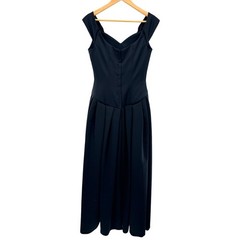 Vtg Victor Costa Black Cocktail Dress Tulip Skirt Midi Formal USA Made Elegant