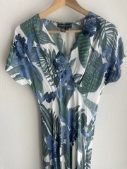 Carole Little Maxi Dress Vintage 90s, Size 6 Flora Maxi
