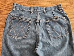 Vtg 70s-80s Wrangler Jeans Talon Zipper Womens 32×34 (29×33) Denim USA Made