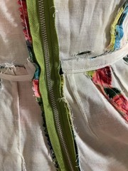 NWOT Vintage 50s Multi Floral Cotton FULL Dress JEUNESSE Pockets BELT M L SPRING