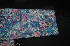 Vintage California Looks dress Women Small Med Floral Polyester Blue Purple