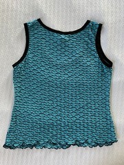 Vintage 1990s Y2K Pool Water Illusion Top Textured Psychedelic Trippy Rave Fest