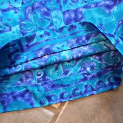 Vtg 60s Hawaiian Laguna Original 2pc Crop Top & Palazzo Pants Set Lite Barkcloth