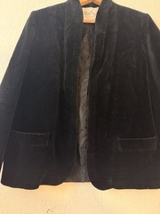 Vintage Frederick & Nelson Black Velvet Blazer MCM Seattle USA Sz M NWOT