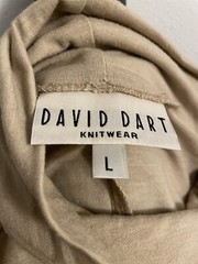 Vintage David Dart Tan Maxi Dress Women’s Large Rayon Knit Classic Versatile