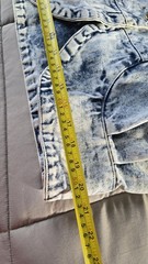 Vtg Copacabana Acid Wash Denim Jacket Hand Painted Fringe Western 90s Unisex L