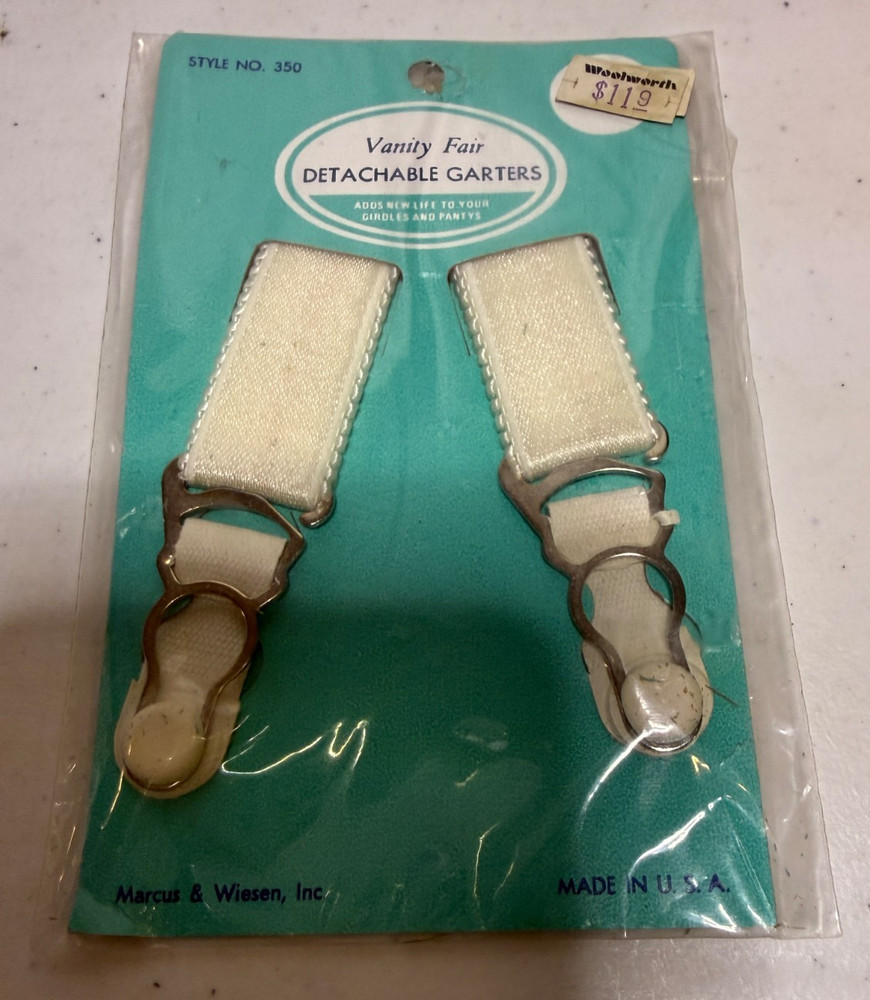 VANITY FAIR Vintage Detachable Garters Straps Style 350 New NIP