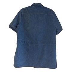 Vtg 70s LEE LEE SET Denim Safari Bush Jacket Short Sleeve Blue Cotton USA Men M