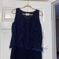 vintage dress AGB buyer california beaded KAUFMANN size 14 made in usa NWT