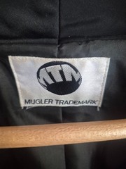 Vintage Thierry Mugler Velvet Velour Cropped Blazer Black 40