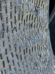 1990s LILLIE RUBIN Column Dress Gown Open Back Gray Silver Velvet Metallic Small