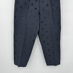 vintage 50s BLACK POLKA DOT PANTS XXS skimmer ankle audrey hepburn paris retro