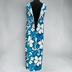 Vintage Karen Ann Hawaii Honeymoon Set His Hers Matching Dress Shirt Blue Floral