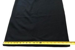 Vintage Handmade Black Wiggle Dress Faux Leather Bib Faux Collar S M