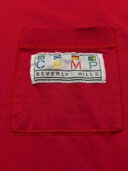 Vintage CAMP Beverly Hills Pocket sweatshirt Red No Size Tag/ XL See Measurement