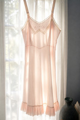 Vintage Barbizon Light Pink Full Slip – Ruffled Pleats at Bottom Size 14 1/ 2