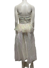 Roberta 90s Y2K Fairy Iridescent‎ Organza Gown NWT Prom Formal White Wedding 7/8