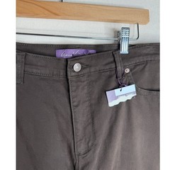 New Gloria Vanderbilt Amanda Slimming Classic Tapered Leg Pants size 16 Brown