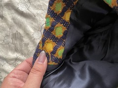 Vtg 90s PRADA Classic Tweed Textured Check Blazer Jacket Virgin Wool 40 Colorful