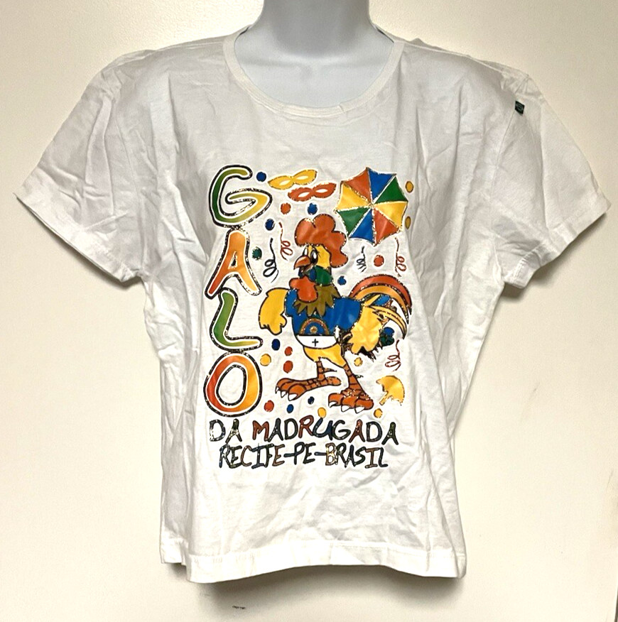 Vintage Galo da Madrugada Recife-Pe-Brasil Carnival Souvenir T-Shirt XLarge (XG)