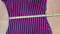 Vintage 80s Robby Len Magenta Black Textured One Piece Swimsuit Probable Sz S