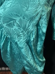 Beautiful Vintage Ashlee California Turquoise Size 8 Split Front Dress USA Made