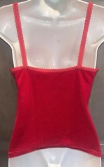 Rare Vintage Y2K Victorias Secret Country Red Velvet Lace Trim Cami Camisole Top