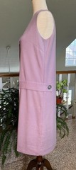 Vintage Lilac Sleeveless V-neck Straight Shift Dress, Modern Size 10/12 Jackie O