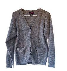 Christoper Rand vintage gray cardigan size small 100% wool, synthetic free