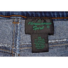 Vintage Western Riding Jeans Horsewoman Spirit 28 x 30 90s Blue Denim Stretch