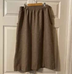 Bedford Fair Vintage Mid Length Skirt 15-16 Average Wool Blend Pleated USA
