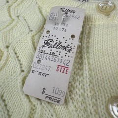 NWT Vintage Sidney Gould 60s Its Pure Gould Yellow Sweater Womens Size 42 NEW