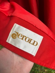 Vintage Jerold Cape Coat Bright Red One Size